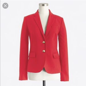 Red wool J. crew Schoolboy Blazer